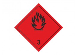 Знак "Класс 3. Легковоспламеняющиеся жидкости"