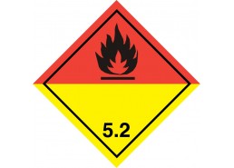 Знак "Подкласс 5.2. Окисляющие вещества или органические пероксиды"